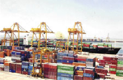 Container storage on harbour