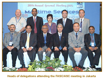 Heads of delegation attending the FASC/ASC meeting in Jakarta